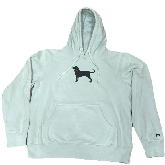 THE BLACK DOG LEGACY COLLECTION L BLUE PULLOVER HOODIE SEA FOAM GREEN Worn Twice - Picture 1 of 4